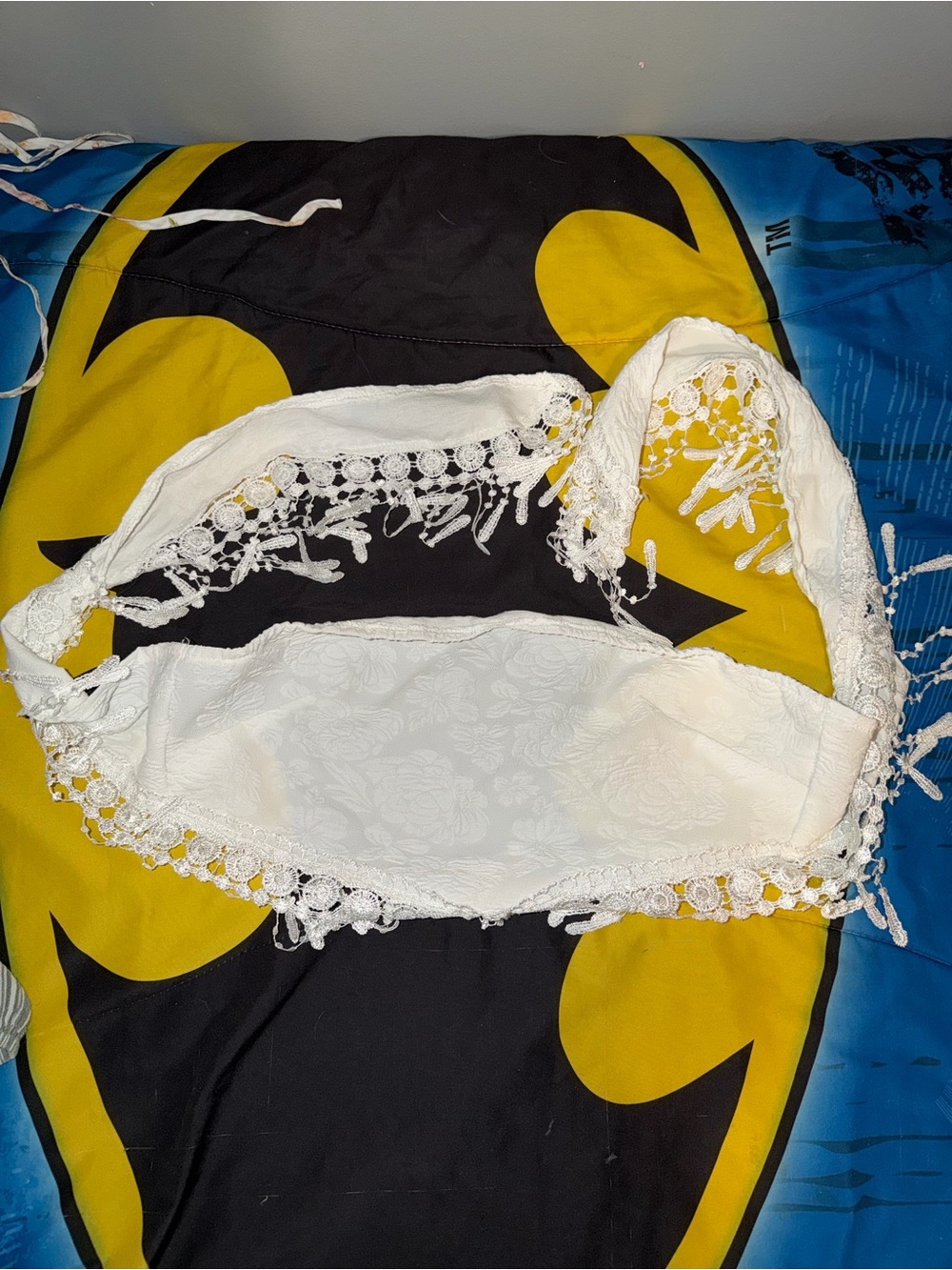 White Lace Cropped Bralette Top